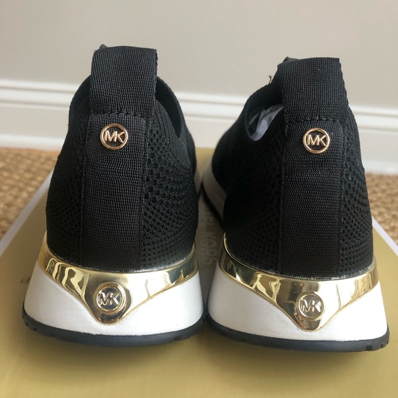New: Michael Kors Brodie Slip On Trainer. Black. Size 9 - Picture 7 of 10